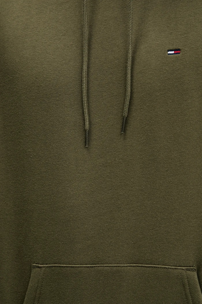 Tommy Jeans bluza z kapturem męska z bawełną DM0DM20742 zielony