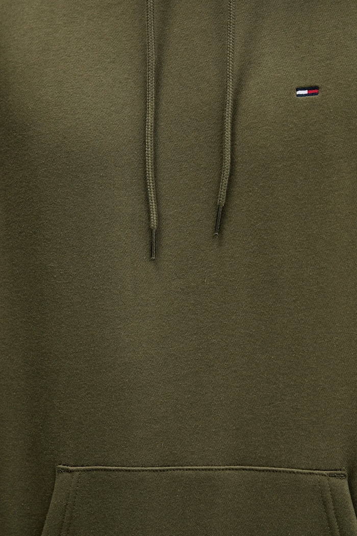 Tommy Jeans bluza z kapturem męska z bawełną DM0DM20742 zielony