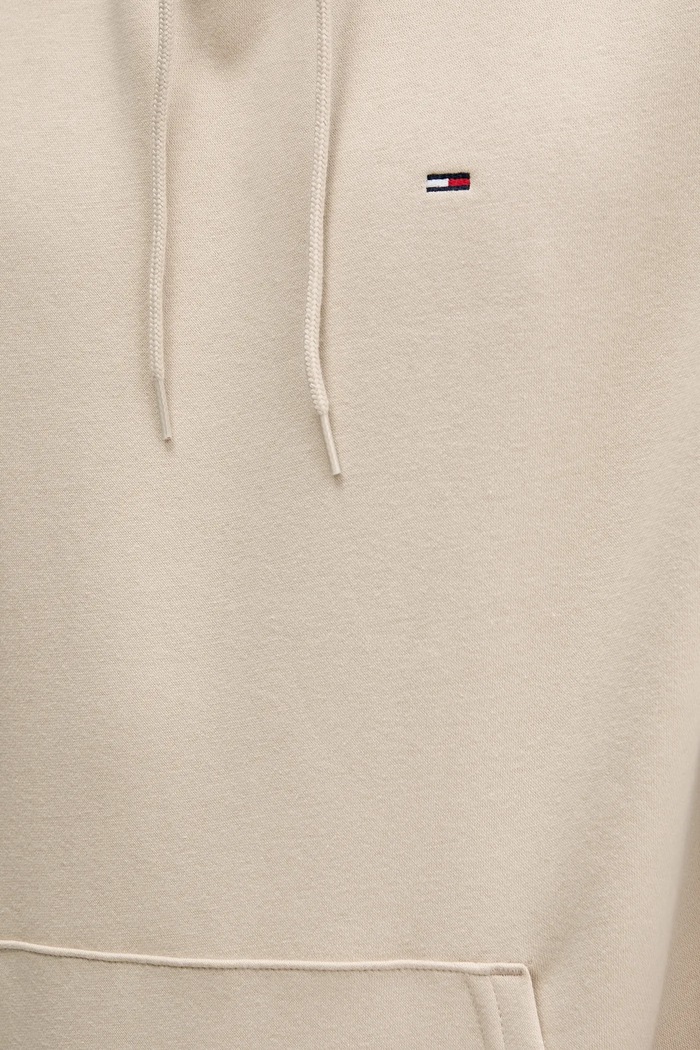 Tommy Jeans bluza z kapturem męska z bawełną DM0DM20742 beżowy