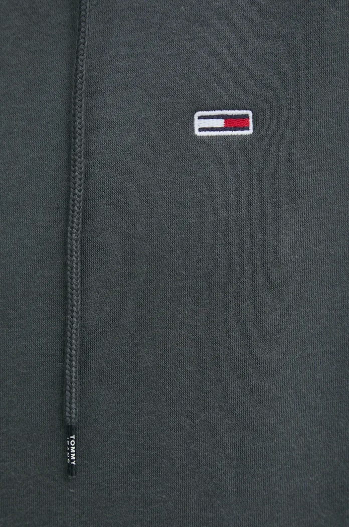 Tommy Jeans mikina s kapucí pánská s bavlnou DM0DM20742 šedá