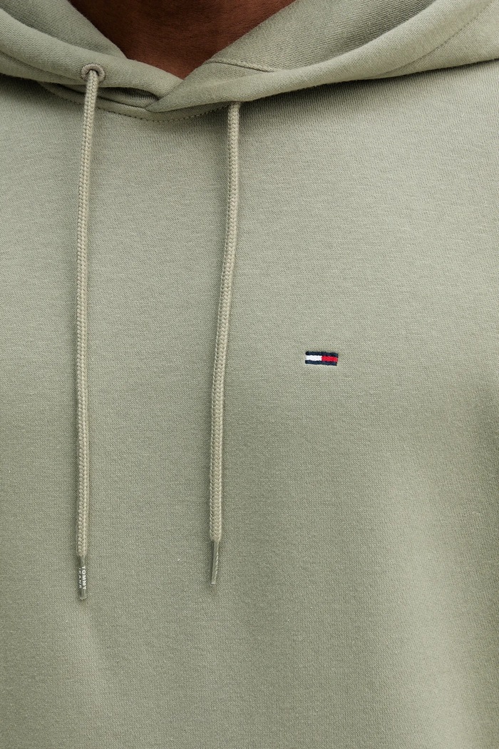 Tommy Jeans hanorac cu glugă pentru bărbați cu bumbac verde DM0DM20742