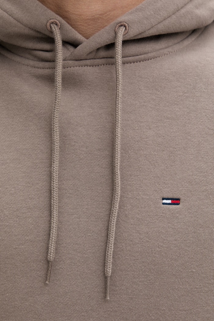 Tommy Jeans μπλούζα με κουκούλα ανδρική με βαμβάκι DM0DM20742 καφέ