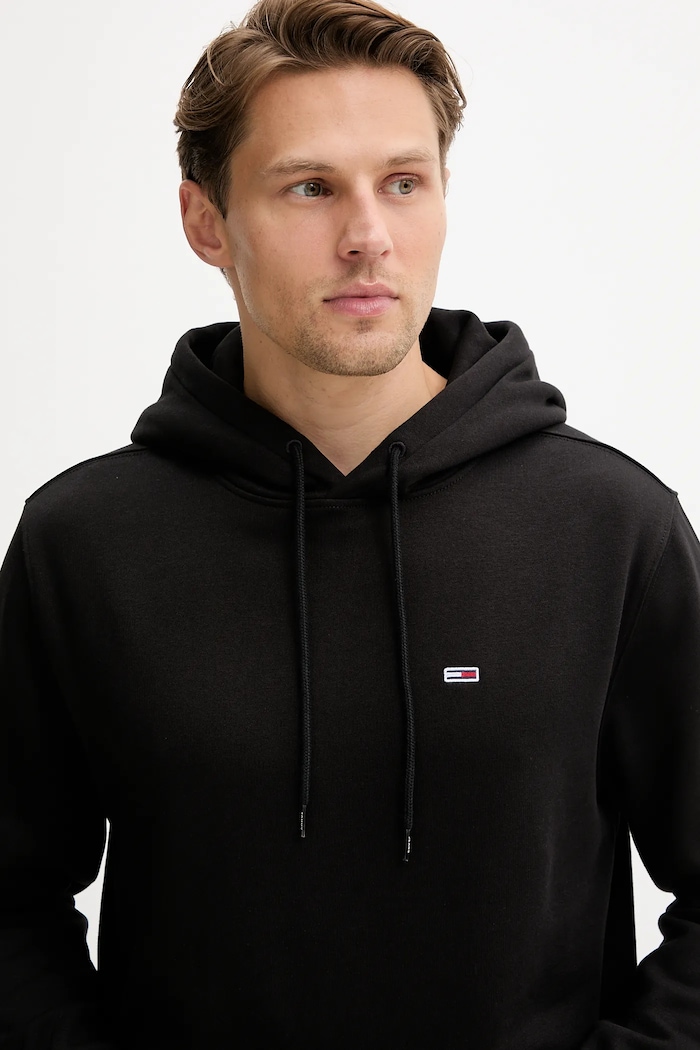Oblečenie Tommy Jeans mikina s kapucňou pánska s bavlnou DM0DM20742 čierna
