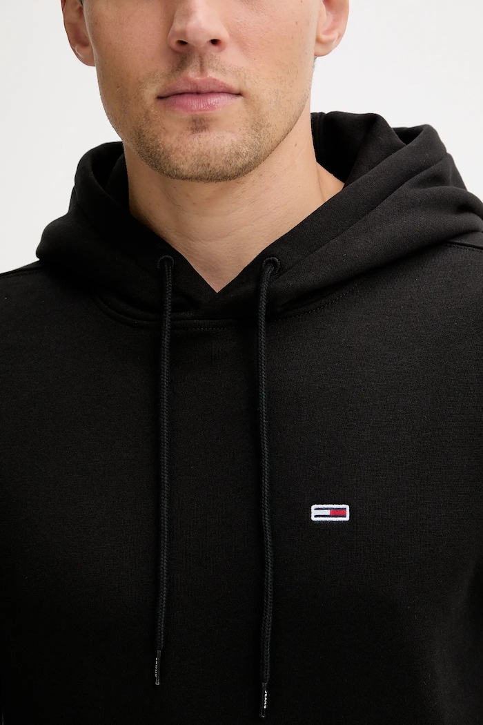 Tommy Jeans mikina s kapucňou pánska s bavlnou čierna DM0DM20742
