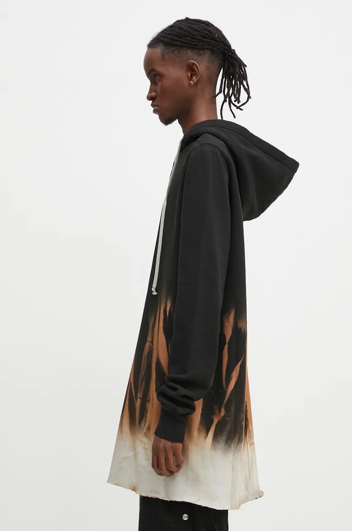 Rick Owens bluza bawełniana Pullover Hoodie DU02D2285.FSUN czarny AW24