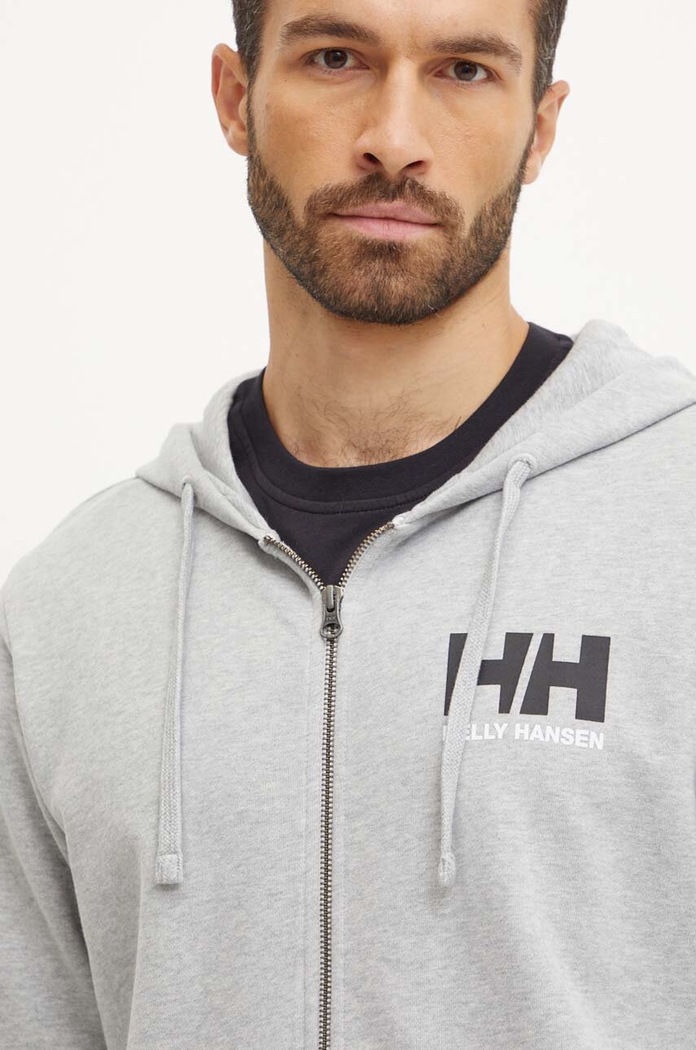 Pamučna dukserica Helly Hansen HH LOGO siva 30393