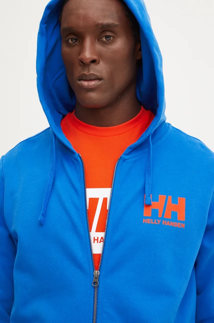 Helly Hansen bluza bawełniana HH LOGO niebieski 30393