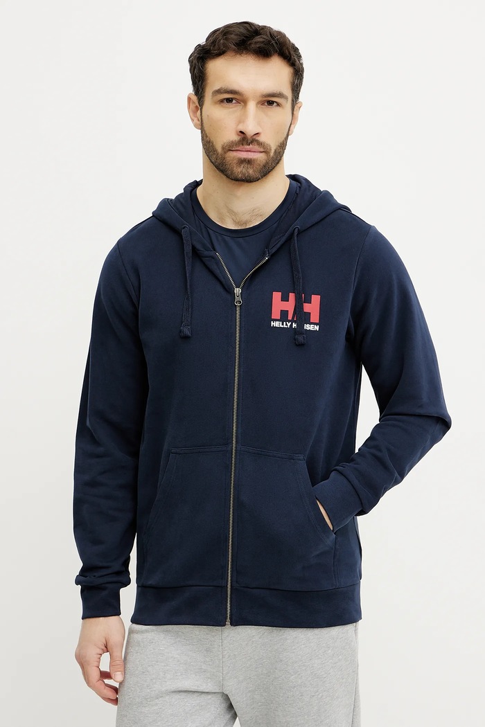 Helly Hansen Bluza bawełniana HH LOGO granatowy 30393