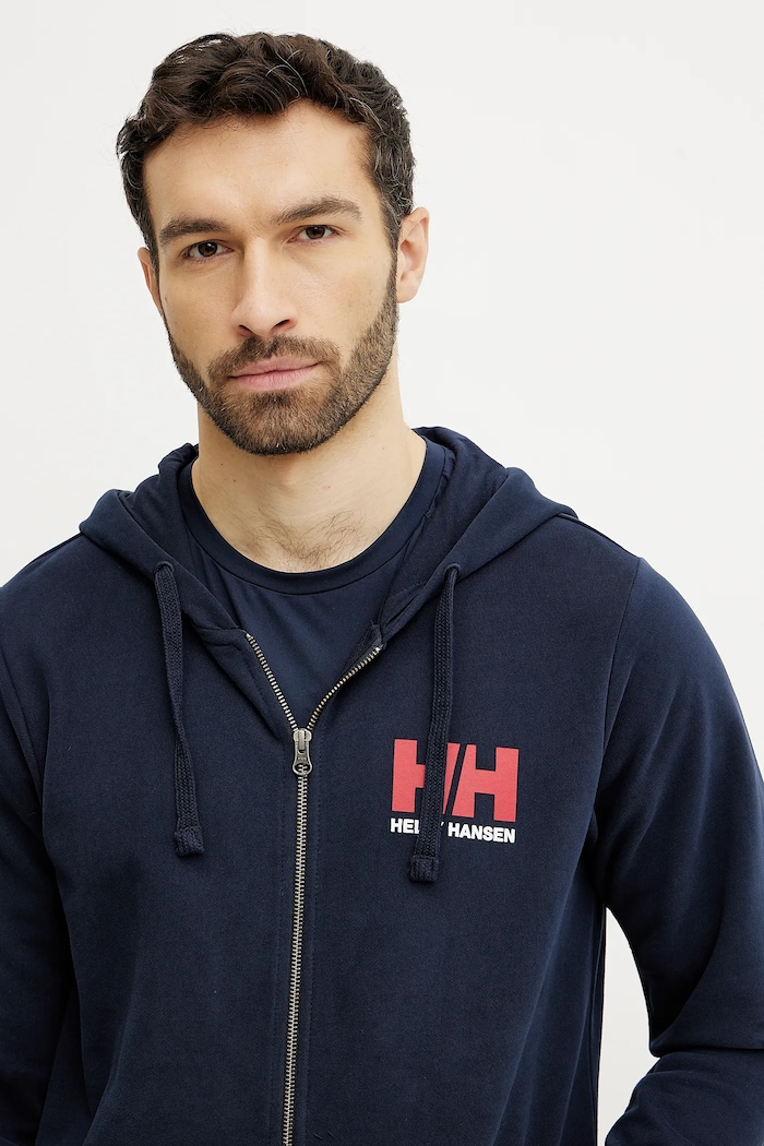 Bluza bawełniana HH LOGO Helly Hansen 30393 granatowy