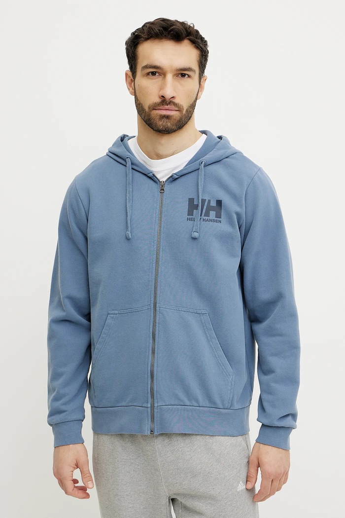 Helly Hansen hanorac de bumbac HH LOGO albastru 30393