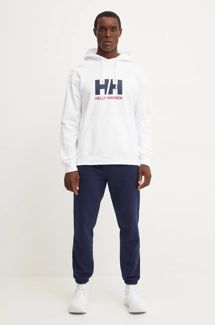 Bavlněná mikina Helly Hansen HH LOGO 30394 bílá SS25