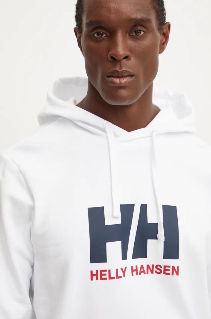Bavlněná mikina Helly Hansen HH LOGO bílá 30394