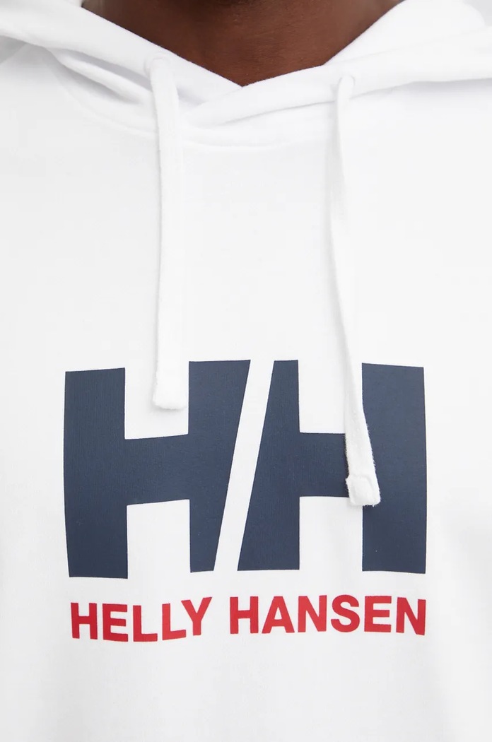 Bavlněná mikina Helly Hansen HH LOGO 30394 bílá