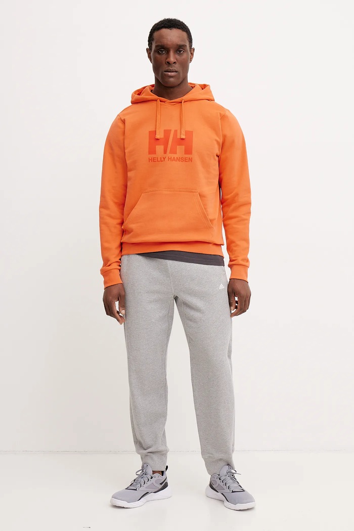 Βαμβακερή μπλούζα Helly Hansen HH LOGO 30394 πορτοκαλί SS25