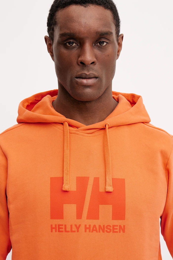Βαμβακερή μπλούζα Helly Hansen HH LOGO πορτοκαλί 30394