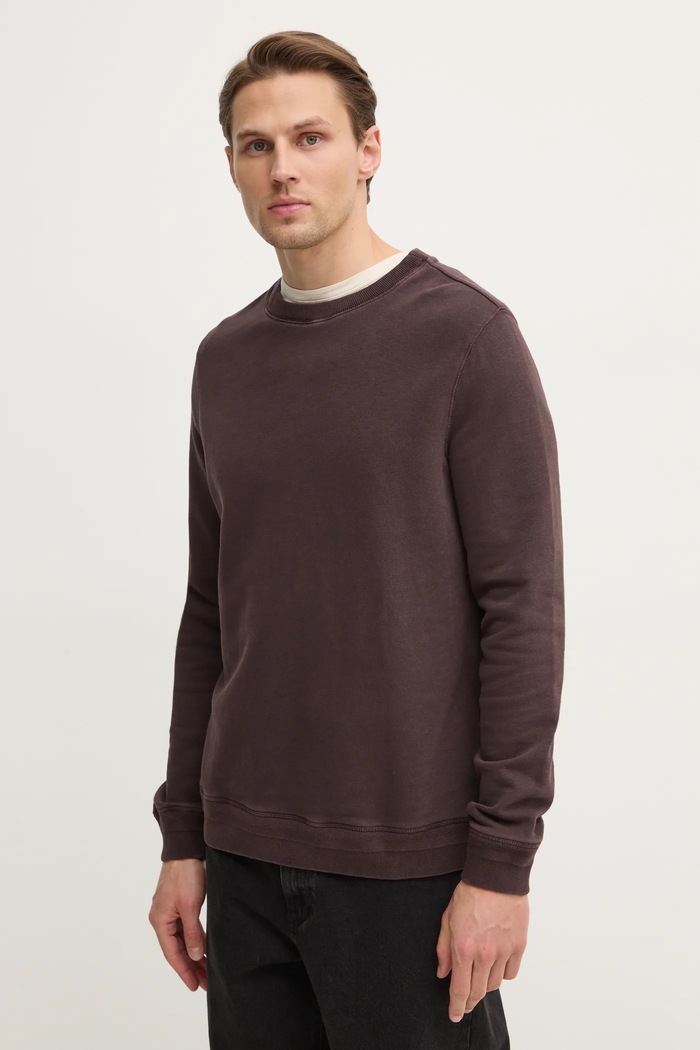 Памучен суичър ZADIG&VOLTAIRE памук кафяв JMSS00266