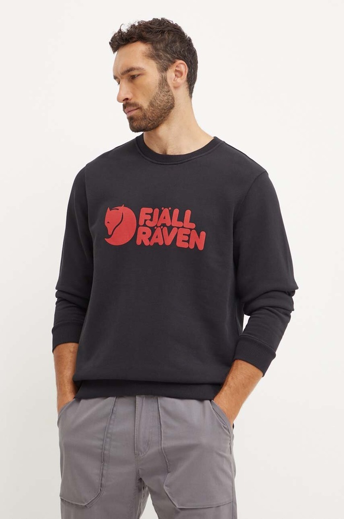 Fjallraven bluza dresowa Fjällräven Logo nadruk czarny F84142.550