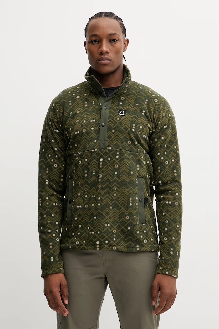 Haglöfs hanorac Mora Mid cu modele verde 606556