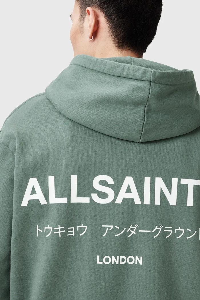 Odjeća Pamučna dukserica AllSaints UNDERGROUND M034NB zelena