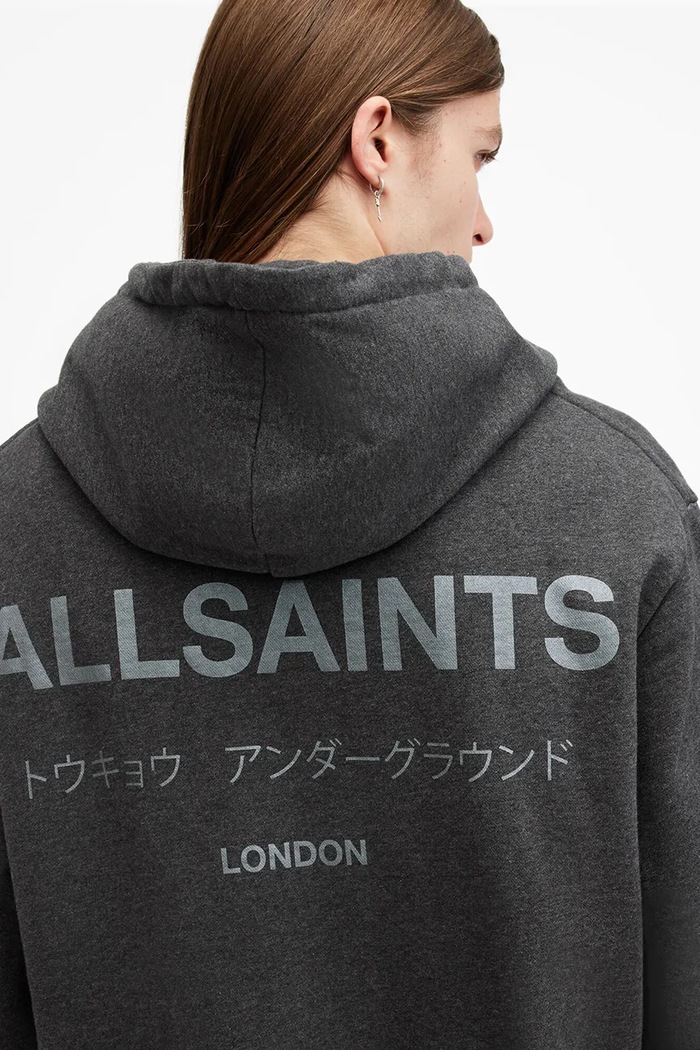 Oblečenie Bavlnená mikina AllSaints UNDERGROUND M034NB sivá
