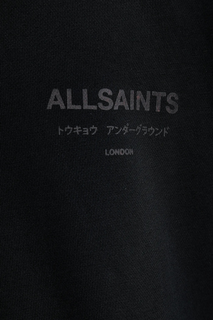 Bavlnená mikina AllSaints UNDERGROUND M034NB čierna