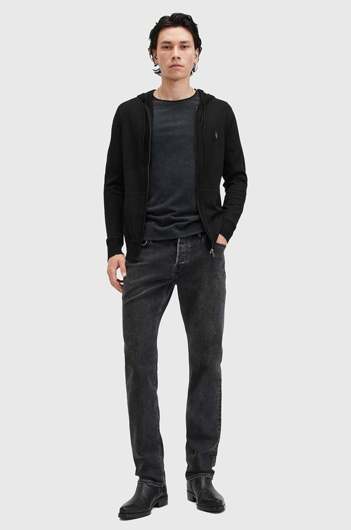 Vlněná mikina AllSaints MODE MERINO ZIP HOOD M084KB