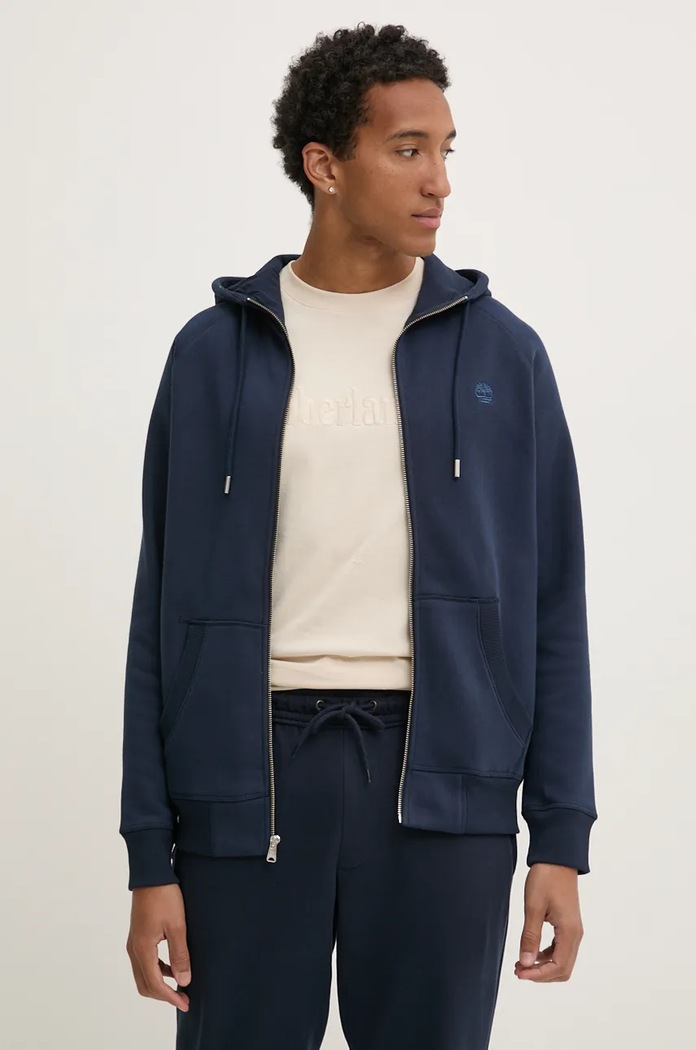 Mikina Timberland s kapucí námořnická modř TB0A2BNBZ021