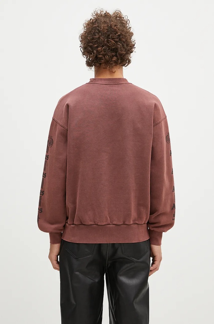 Abbigliamento Aries felpa in cotone Aged Ancient Column Sweat AR2003302 granata