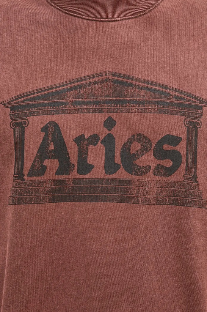 Aries felpa in cotone Aged Ancient Column Sweat granata AR2003302