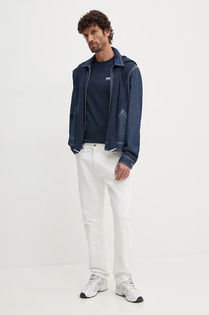Bombažen pulover Red Bull Racing x Pepe Jeans RM700007 mornarsko modra AW24