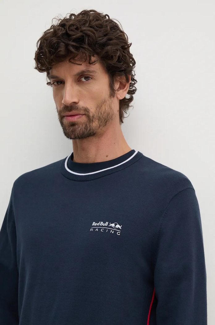 Bombažen pulover Red Bull Racing x Pepe Jeans mornarsko modra RM700007