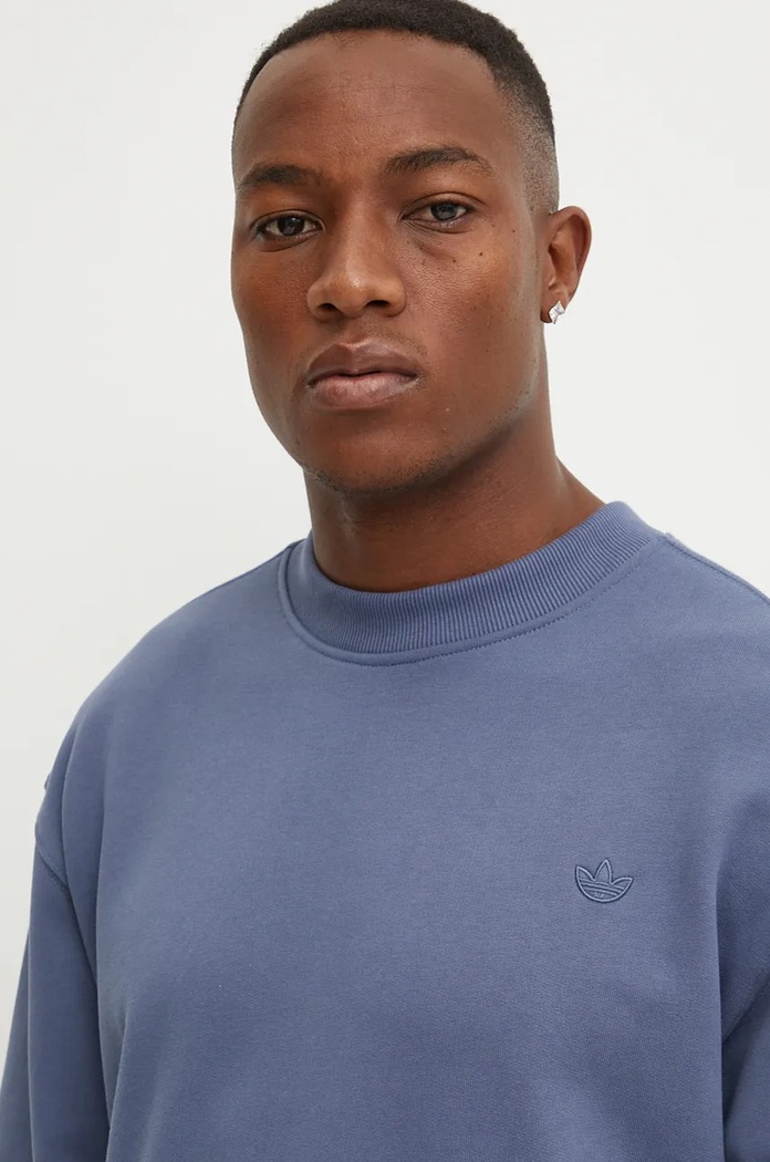 Pamučna dukserica adidas Originals plava IX9813