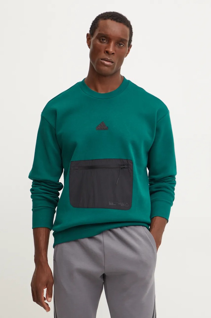 Суичър adidas City Escape IY1523 зелен AW24