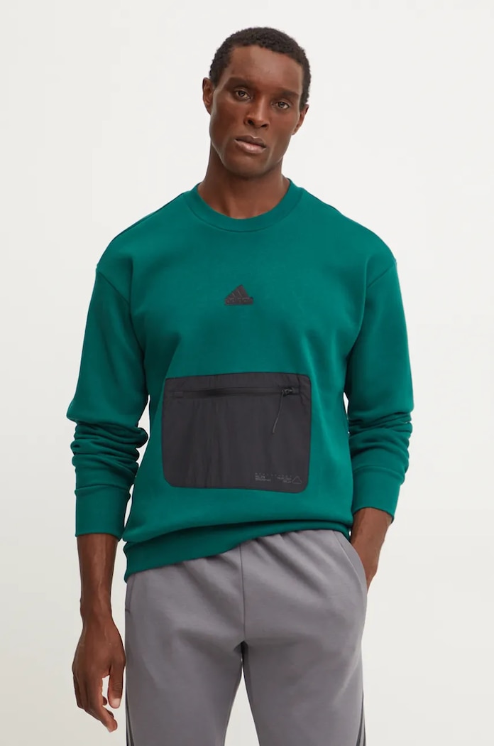 Суичър adidas City Escape IY1523 зелен AW24