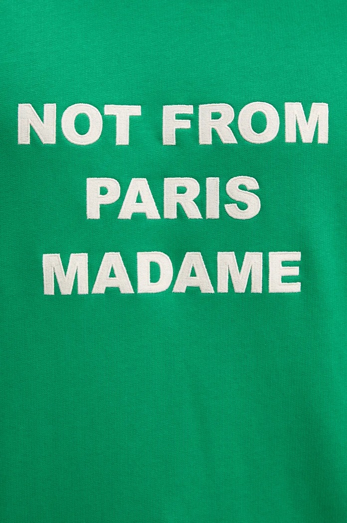 Памучен суичър Drôle de Monsieur Le Sweatshirt Slogan E.SW149.CO127.GN зелен