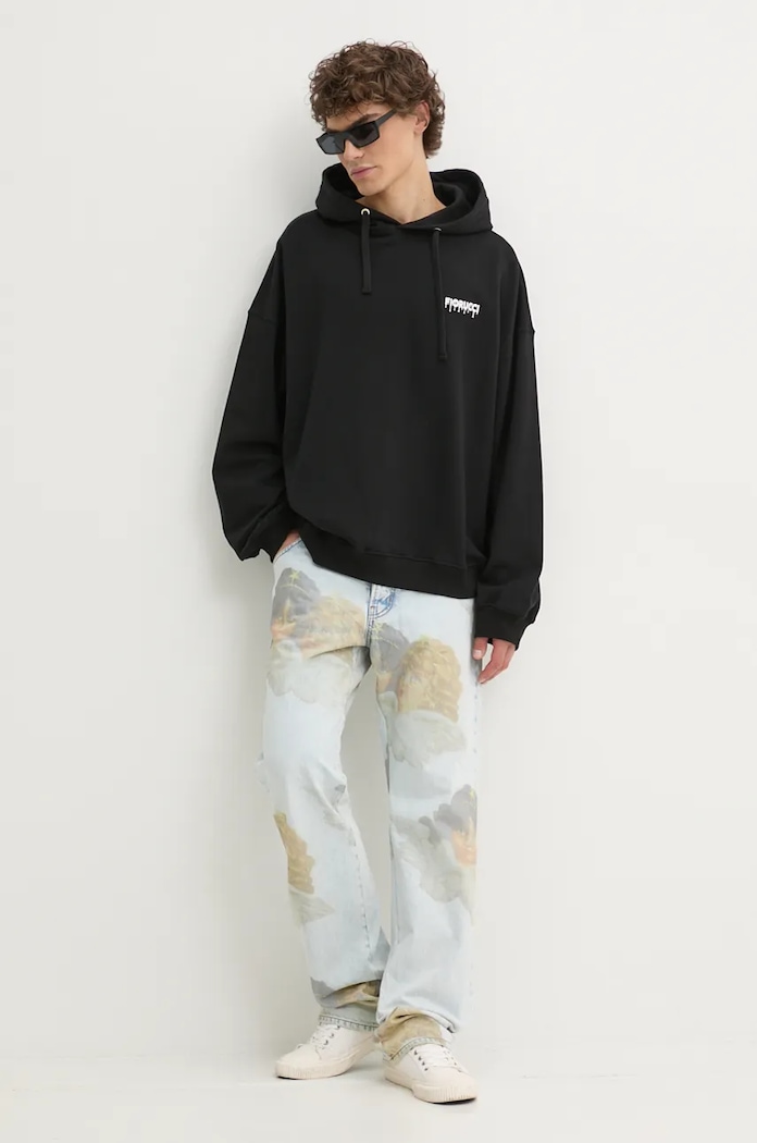 Fiorucci felpa in cotone U01FPSHO092CJ05BK04 nero AW24