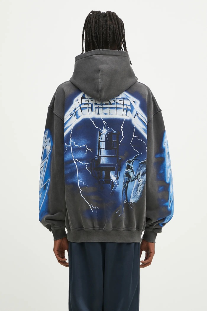 Clothing Represent cotton sweatshirt Metallica Ride The Lightning Hoodie MLM4372.020 gray
