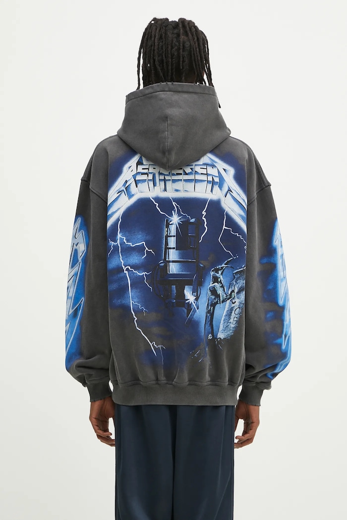 Clothing Represent cotton sweatshirt Metallica Ride The Lightning Hoodie MLM4372.020 gray