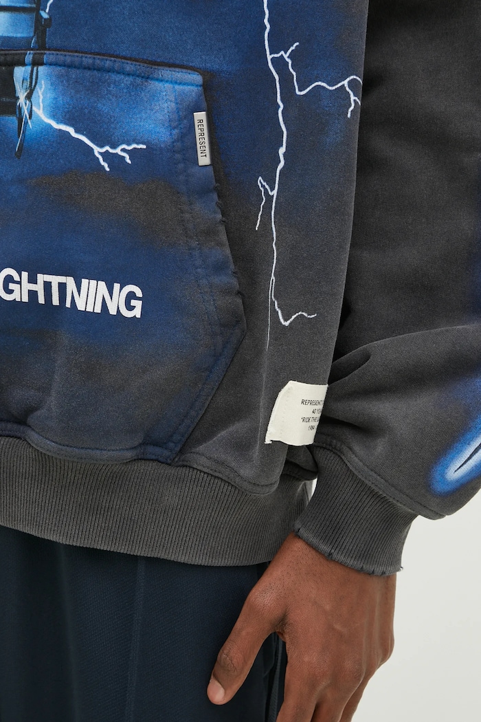 Represent cotton sweatshirt Metallica Ride The Lightning Hoodie gray MLM4372.020