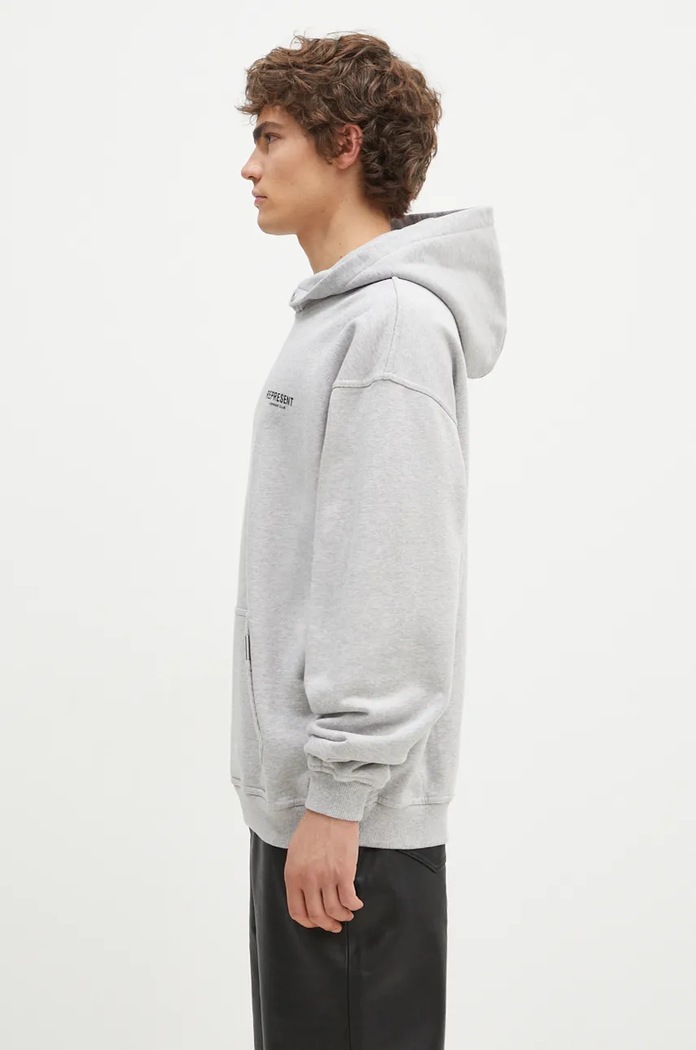 Represent bluza bawełniana Represent Owners Club Hoodie OCM41113.158 szary SS25