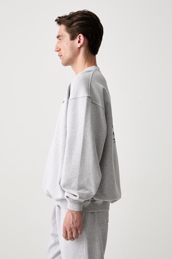 Represent Owners Club Sweater felpa oversize in cotone da uomo OCM41115.158 grigio AW25
