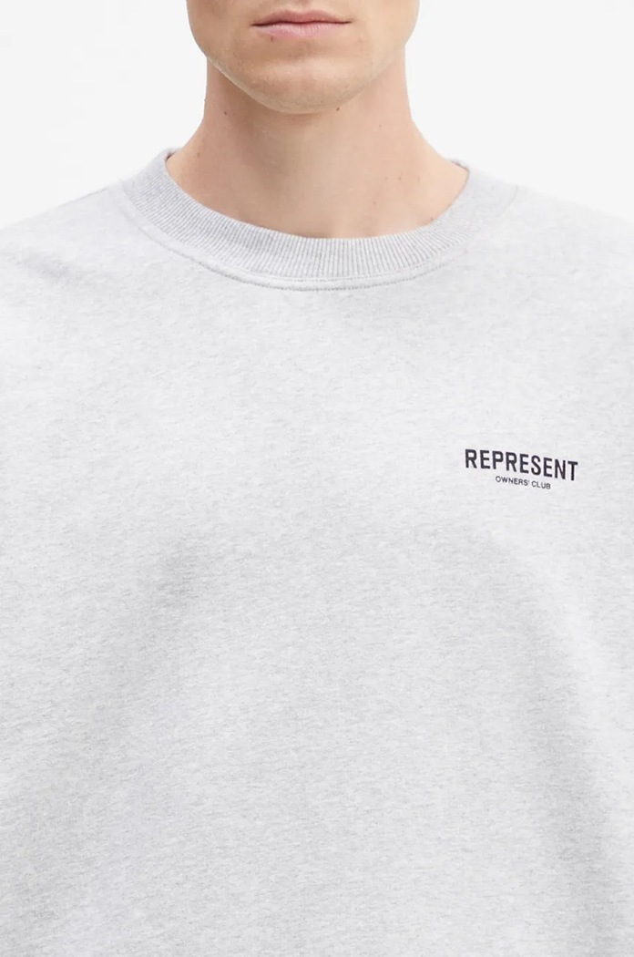 Βαμβακερή μπλούζα Represent Represent Owners Club Sweater γκρί OCM41115.158