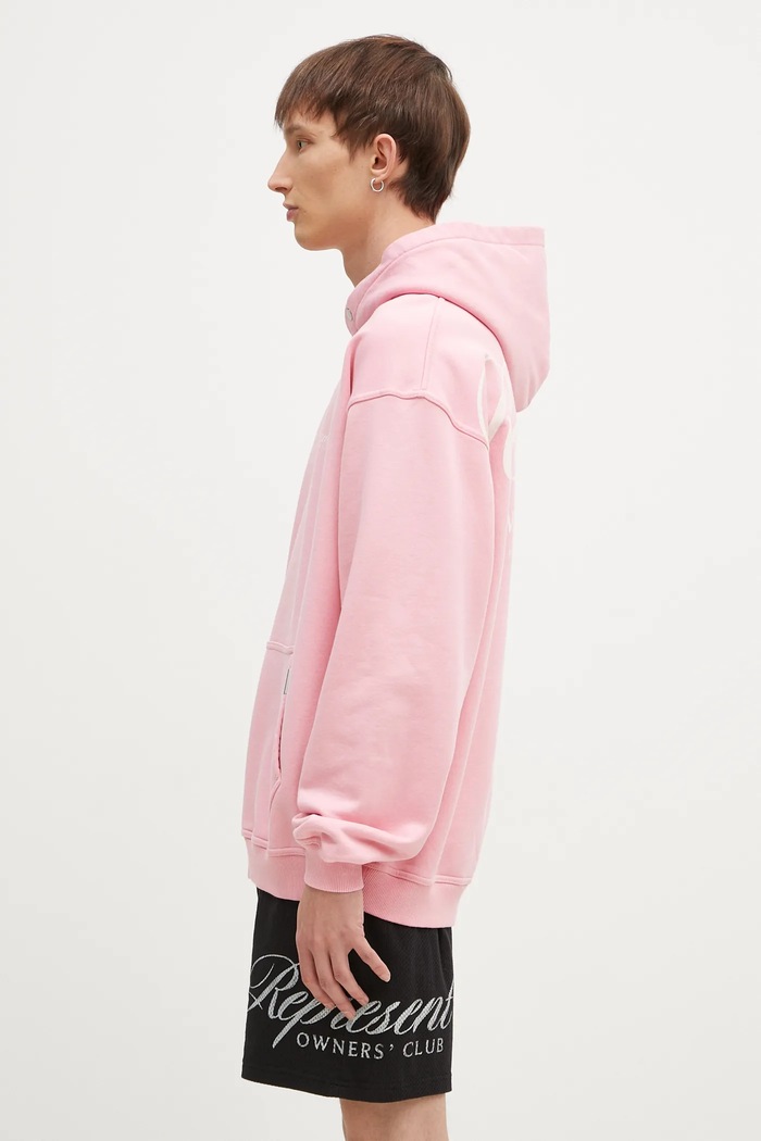 Бавовняна кофта Represent Represent Owners Club Script Hoodie OCM41200.518 рожевий SS25