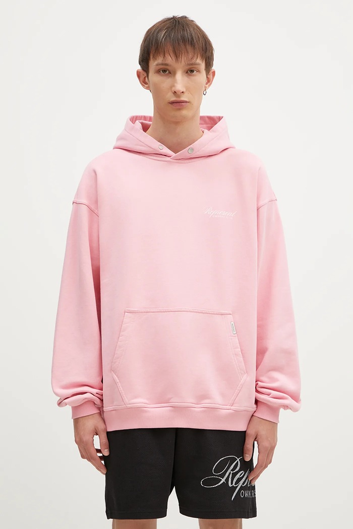 Одяг Бавовняна кофта Represent Represent Owners Club Script Hoodie OCM41200.518 рожевий