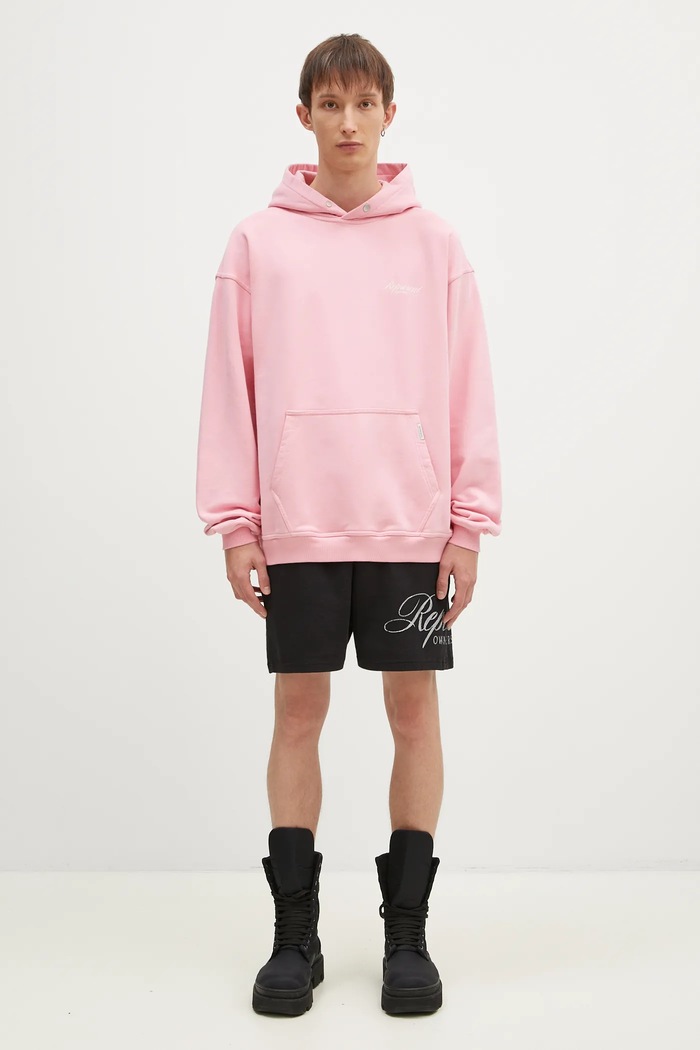 Бавовняна кофта Represent Represent Owners Club Script Hoodie OCM41200.518 рожевий