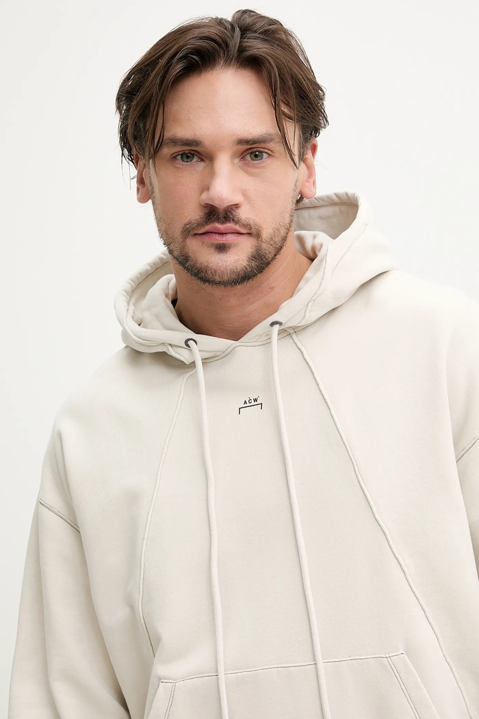 Pamučna dukserica A-COLD-WALL* Millbank Hoodie bež ACWMW197