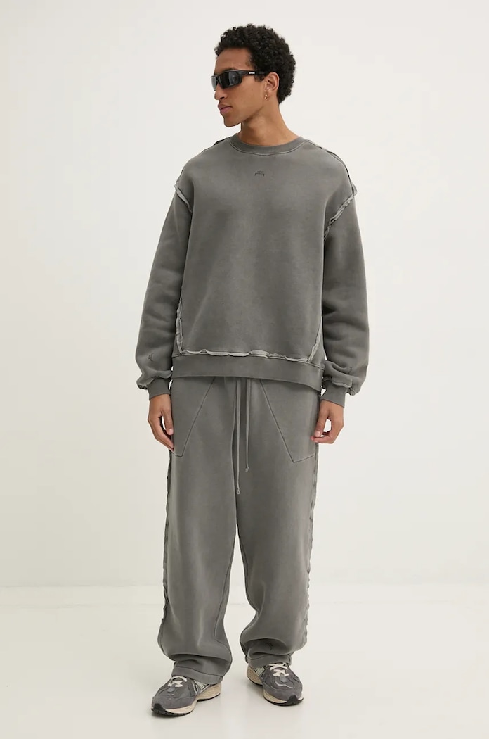 Bavlnená mikina A-COLD-WALL* ACWMW201 sivá AW24