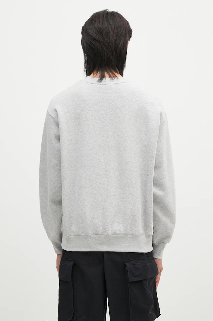 Clothing A Bathing Ape sweatshirt ONE POINT RELAXED FIT CREWNECK SWEATSHIRT 1K80113308 gray