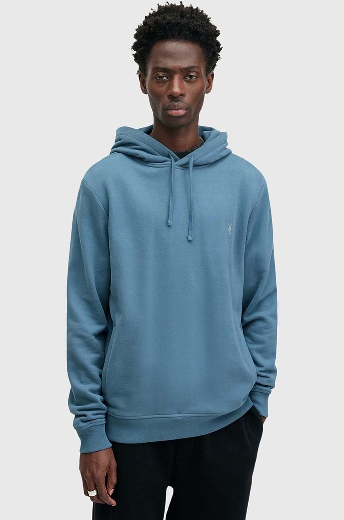 AllSaints hanorac cu glugă RAVEN OTH HOODY uni albastru M003NZ