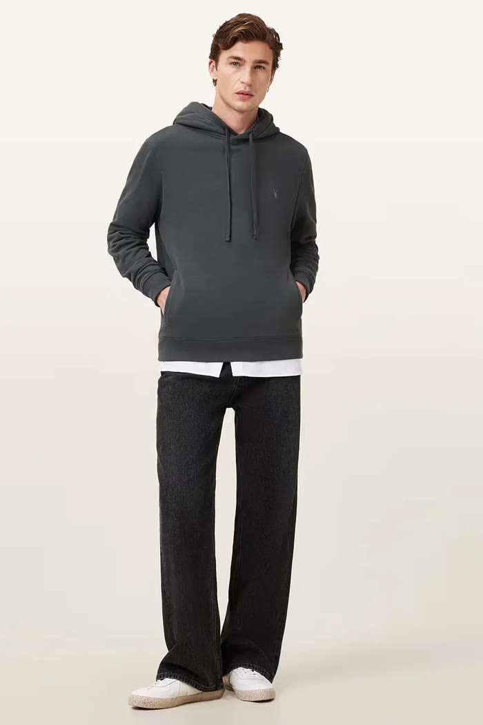 Oblečenie AllSaints mikina s kapucňou RAVEN OTH HOODY M003NZ sivá